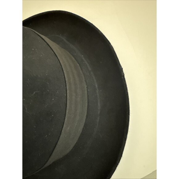 Deion by Dobbs Golden Coach Men's Vtg Black Felt Fedora Hat Feather Size 6 7/8 - Picture 8 of 9